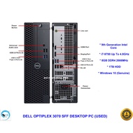 DESKTOP PC : DELL OPTIPLEX 3070 i7 9th GEN SFF PC CPU ONLY & COMPLETE SET (RECON) -- 1 MONTH / 3 MON