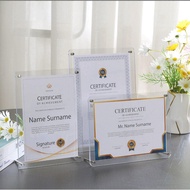 A4 Acrylic Photo Frame A3 Placement Certificate Frame 10 Inches Display Stand Acrylic Photo Frame A5