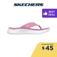 Skechers Women On-The-GO GOwalk Flex Splendor Sandals - 141404-PNK Contoured Goga Mat Footbed, Hanger Optional, Machine Washable, Ultra Go