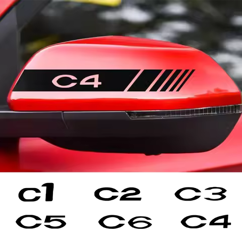 Car Rearview Mirror Stickers Vinyl Film Decals For Citroen Ami Berlingo C2 C3 C4 Expert C8 C5X Picas