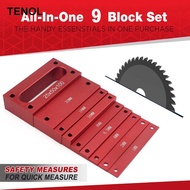 [TENOL] Setup Blocks Height Gauge Set Versatile Lightweight Woodworking Tool Accessories Setup Bar