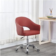 Home Work Chair Office Chair Ergonomic Office Chair With A 360 -degree Foot Wheel Desk Chair Adjustable Seat Height Computer Chair For Living Room Bedroom Firm Seat Cushion (Color : Wine Red) vision