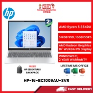 HP-16-BC1009AU-SVR-AMDRYZEN5-8540U,16GBR5,512GBSSD,AMDRADEON,16"IPS,W1164,2YRS,H&S