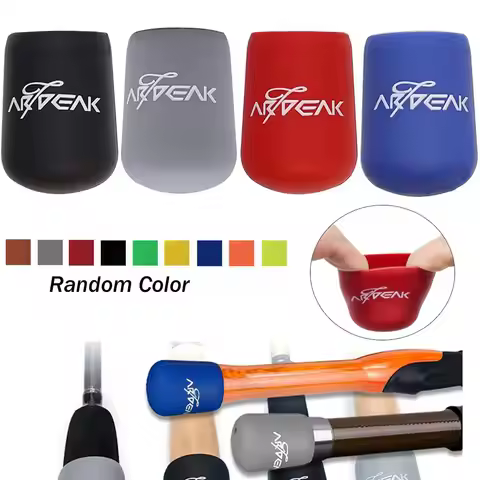 Silicagel Rod Protective Case Back Block Rod Bottom Protector Random Color Fishing Rod Handle Cover 