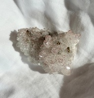 江西白水晶黃銅礦共生 白水晶簇 白水晶花 水晶原礦 天然原石