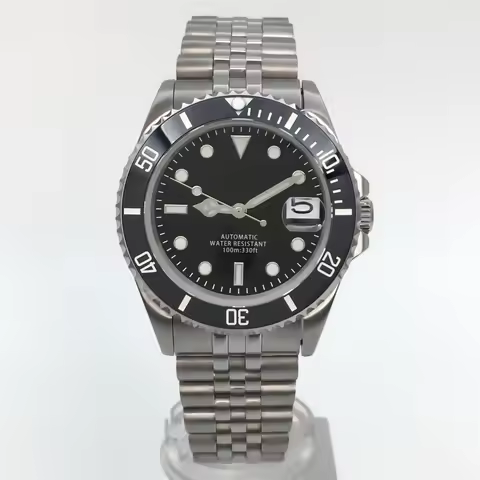 BLIGER 36mm 38mm Dive Automatic Men Watch NH35A PT5000 Date Sapphire Glass Rotating Ceramic Bezel Lu