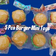 5 Pcs Burger Mini Toys/ Miniature Burger Favorite Toys for Girls