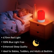 Red Light Therapy Lamp for Sleep & Relaxation – 670nm Bedside Night Light with Touch Control, Dimmab