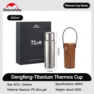 Naturehike Titanium Thermos Bottle 600Ml Portable Sport Water Bottle Outdoor Camping Tea Coffees Cup