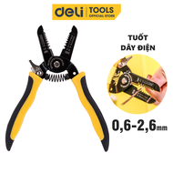 Kìm Tuốt Dây Điện Đa Năng Deli Cao Cấp Chính Hãng 06-26mm - Tay Cầm Chống Trơn Trượt - Sử Dụng Nhiều