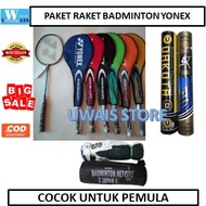 BEST SELLER !!! PAKET LENGKAP BADMINTON / RAKET YONEX/ NET BULUTANGKIS/ KOK