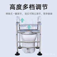 Elderly Seat Cushion Mobile Disabled Heightening Stool Booster Toilet Home Handrail Raised Commode C