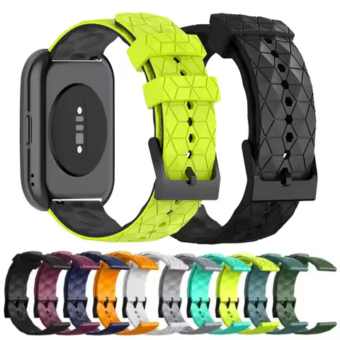 Football Strap For Amazfit Bip 6 5 Replacement 22mm Sports Silicone Breathable Wristband Bracelet Fo