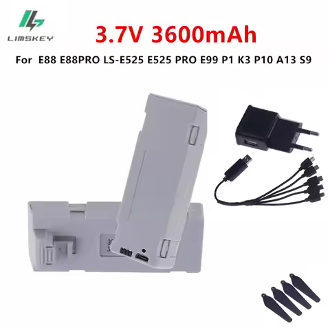 3600mah Upgrade 3.7V Battery For E88 E88PRO LS-E525 E525 PRO E99 P1 K3 P10 A13 S9 RC Drone RC Quadco