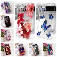 Clear Cover Oppo A17 Case CPH2477 Cute Cat Fashion Butterfly Funny 2D Painted Casing A17 Oppo A 17