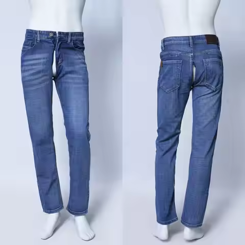 Men's Trousers Open Crotch Jeans Invisible Full Zipper Open Pants Outdoor Free-take-off Revealing St