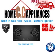 EF  Built in Gas Hob - Glass - Battery Ignition  EFH7625 WT VGB  | FREE DELIVERY |