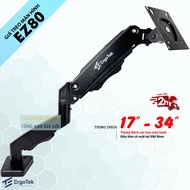 ErgoTek EZ80 17 - 34 Inch Monitor Mount - Computer Monitor Arm - Desk Clamp Installation - 360 Degre