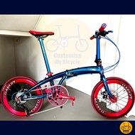 Crius Velocity 22” • Superman Spiderman • 10 Speeds Shimano • Litepro Aero Wheelset • Folding Bicycl