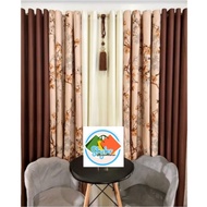 BROWN SAKURA RING CURTAIN SOLD PER 3IN1 AND PER PIECE MADE FROM CANADIAN COTTON 7FT / 84 INCHES