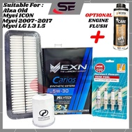 EXN Semi Synthetic Engine Oil 5w30 4Litre Engine Oil Semi Minyak Itam Plug Air Filter Oil Filter EXN