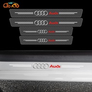 GTIOATO 4PCS Car Transparent Carbon Fiber Threshold Protector Auto Door Sill Cover Sticker Car Accessories For Audi A3 A4 B8 B9 A6 Q3 TT R8 Q5 Q2 A1 Q7 Sportback