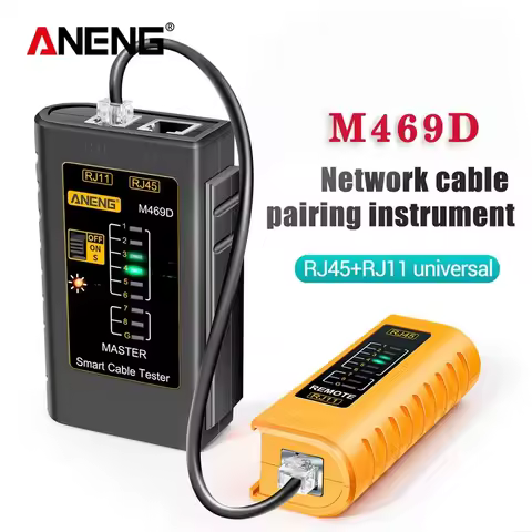ANENG M469D Network Analysis Tester Cable RJ45 RJ11 RJ12 CAT5 UTP Networking Cable Connector Repair