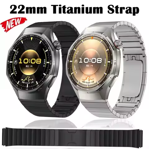 22mm Quick-release Titanium Strap for Huawei Watch 5 GT6 Pro GT6 GT5-4-3 46mm Metal Bracelet for Ama