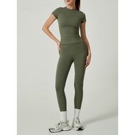 Spring and summer yoga suit short-sleeved yoga pants suit women's two-piece suit high-end yoga cloth
