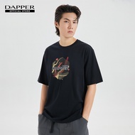 DAPPER เสื้อยืด Dapper Rarely Print สีดำ