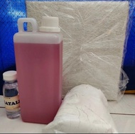 Paket lengkap resin merah talk katalis dan fiberglass/paket resin