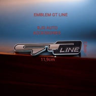 GT LINE & GT FULL METAL BLACK CHROME UNIVERSAL LOGO EMBLEM