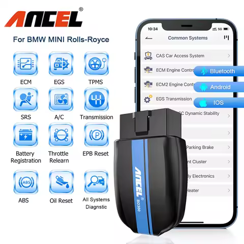 ANCEL BD300 OBD2 Bluetooth Automotive Scanner Professional All System Code Reader EPB Oil Reset OBD 