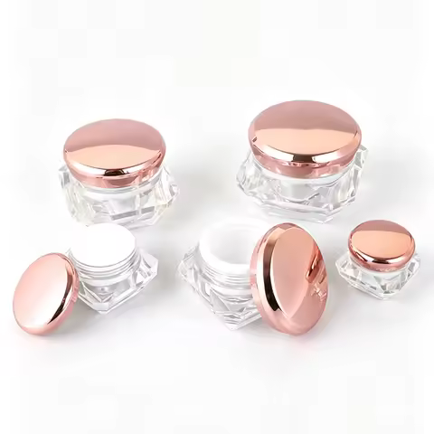 Batch Price For Acrylic Diamond Shape Plastic 3g 10g 15g 20g 30g Empty Eye Cream Jar of Skincare Cre