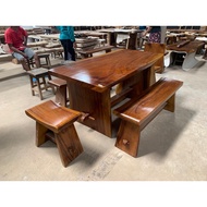 Lanawooden.id natural dining table, natural dining table, outdoor cafe table, minimalist cafe table,