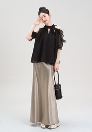 Nurture One | เสื้อชีฟองแบบหัวใจตกแต่งด้วยดอกไม้ 3D และระบาย