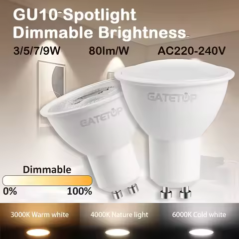 8pcs Led Spotlight Bulb No flicker dimmable GU10 warm cold white light 120° 38° 3000K 4000K 6000K fo