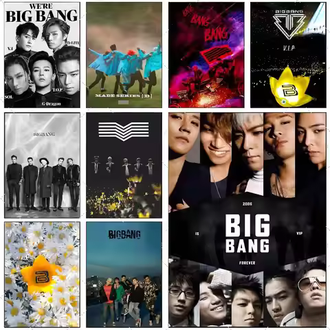 BIGBANG Anime Poster High-definition art sticker Self adhesive waterproof home decoration for living