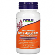 NOW Foods - 高效 β-葡聚糖(Beta-Glucans) 60粒 加入ImmunEnhancer™阿拉伯半乳聚糖 -