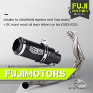 SC Project Motorcycle Exhaust Pipe Kawasaki Z650 ER6N Exhaust Muffler Exhaust Full System 2023-2025