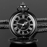 Fashion 37CM Fob Chain Smooth Steel Quartz Pocket Watch Vintage Roman Nmber Dial Pendant Fob Watch G