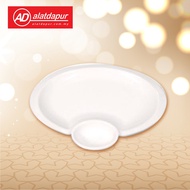 12" Simple Melamine White Plate Tableware GZA