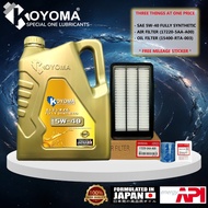 HONDA CIVIC 1.5 TURBO, HONDA CRV 1.5 TURBO AIR FILTER + OIL FILTER + KOYOMA ENGINE OIL (combo offer)