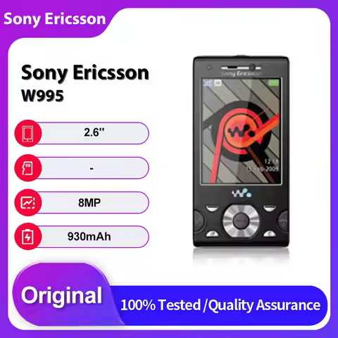 Original Unlocked Sony Ericsson W995 2G/3G 930mAh 8MP Bluetooth Mobile Phone Russian Arabic Keyboard
