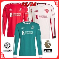 【G7ew7e11o】[Fan Version] 2025/26 Game Season LVPS Home Away Men's Football Long-Sleeved Jersey