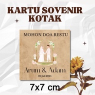 7x7 simple aesthetic square souvenir card