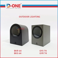 OUTDOOR LIGHTING - ROUND/ SQUARE OUTDOOR WALL LAMP (SINGLE) FITTING (HOLDER:GU10 X 1NOS )