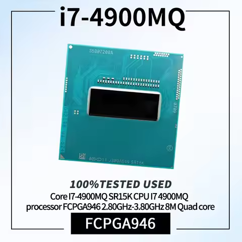 100% Tested Core I7-4900MQ I7 4900MQ SR15K CPU processor FCPGA946 2.80GHz-3.80GHz 8M Quad core