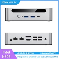 SZBOX Super Intel Core i3-N305 Mini PC Independent Graphics Card 6GB DDR4 3200Mhz Win11 Pro Desktop 