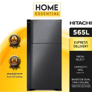 Hitachi 565L Refrigerator Big2 Stylish Series 2 Door R-V660P7M-1 BBK | RV660P7M1 BBK